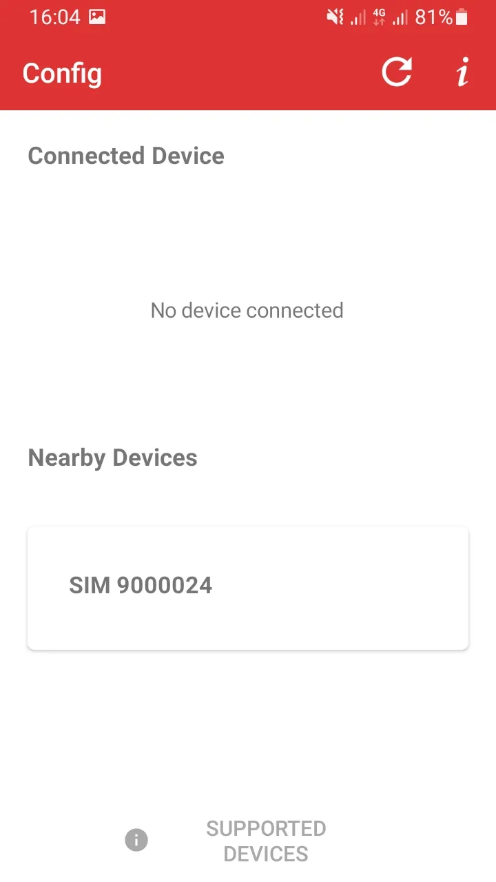 SPORTident Config App Nearby Devices