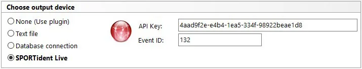 API Key and Event ID