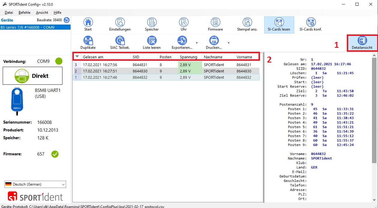 config readcards