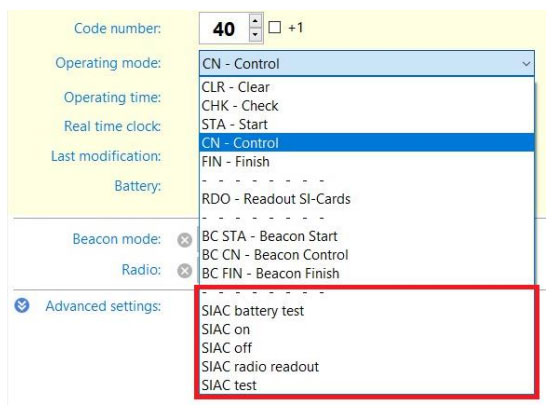 config operatingmodes airplus siacspecial