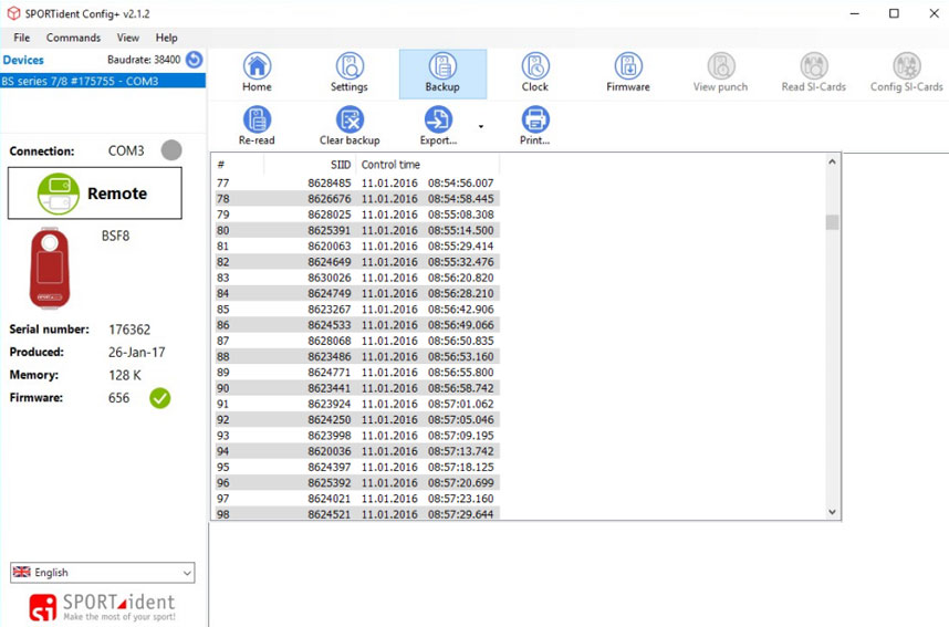 config readbackup