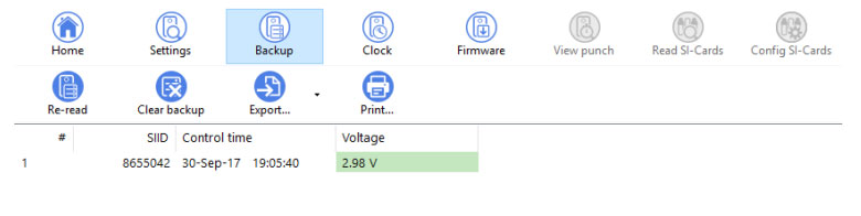 config station backup voltage